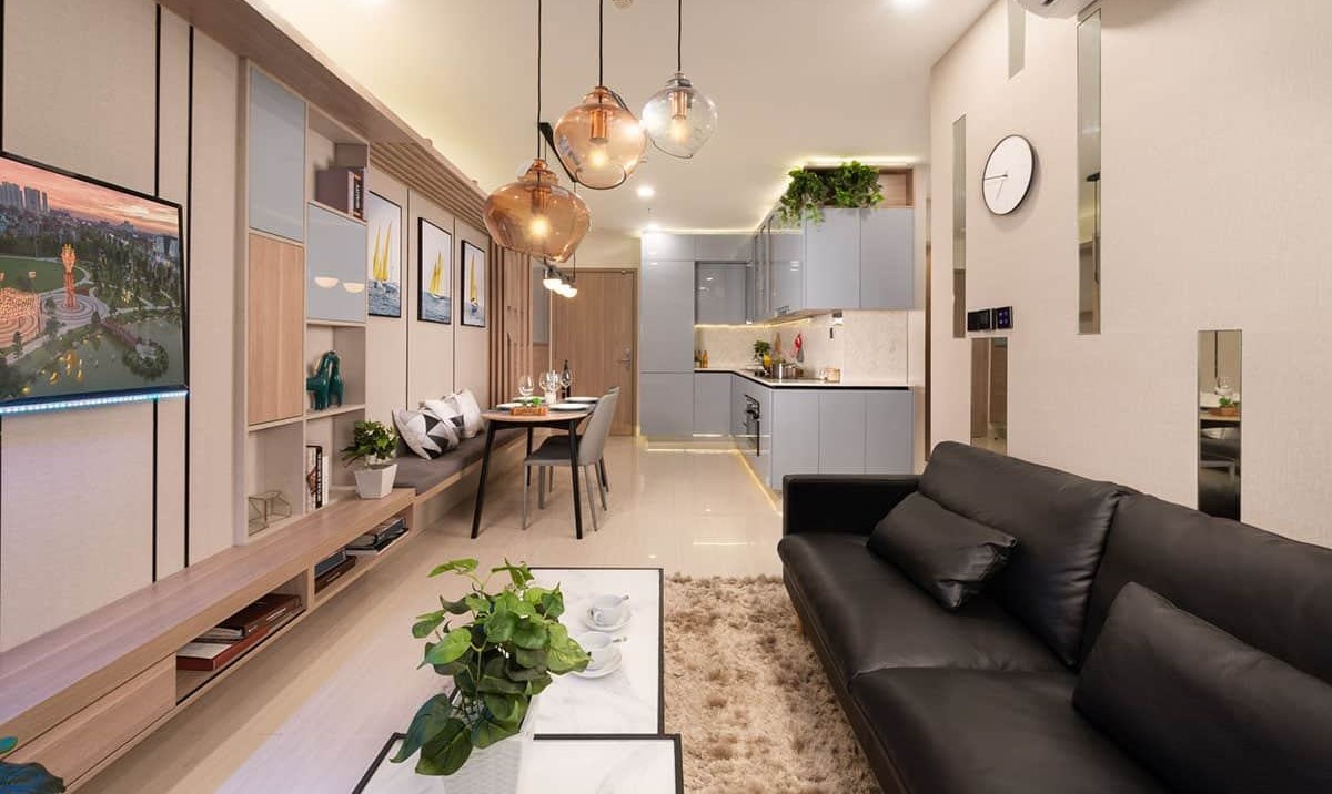 Bán căn hộ 1 phòng ngủ hướng Tây Bắc ban công view nhìn hồ điều hòa, bàn giao hoàn thiện Noble Crystal Long Biên